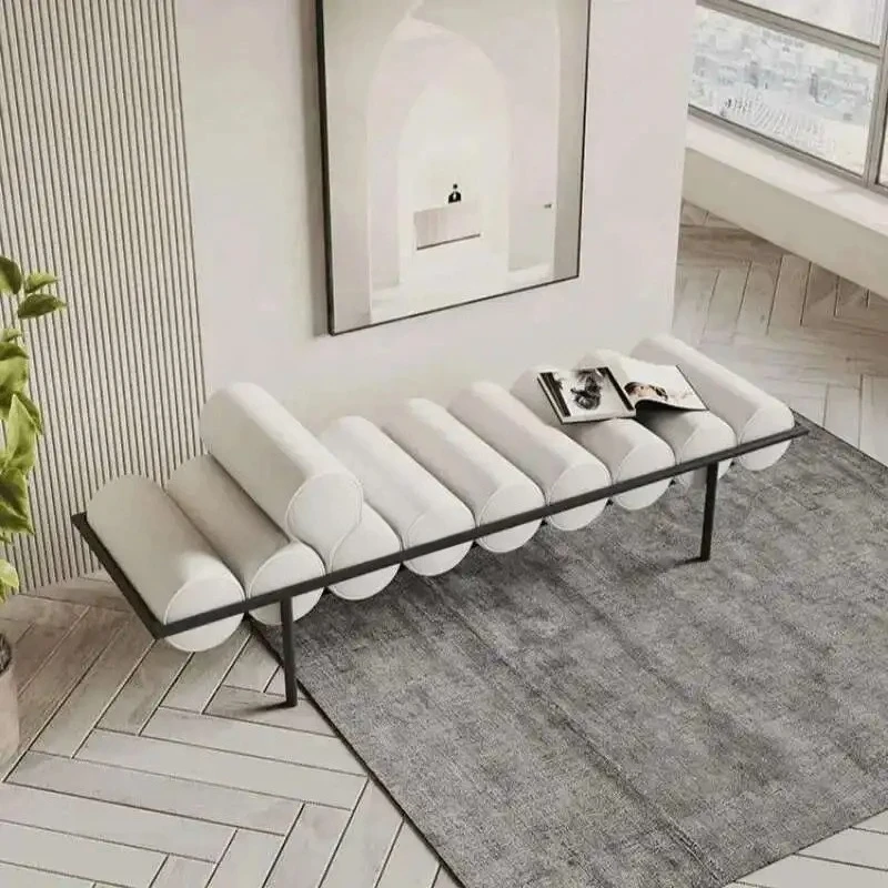 Shoe Changing Stool Home Wrought Iron Bedside Stool Creative Living Room Furniture Sofa Bench Designer Ottomans j