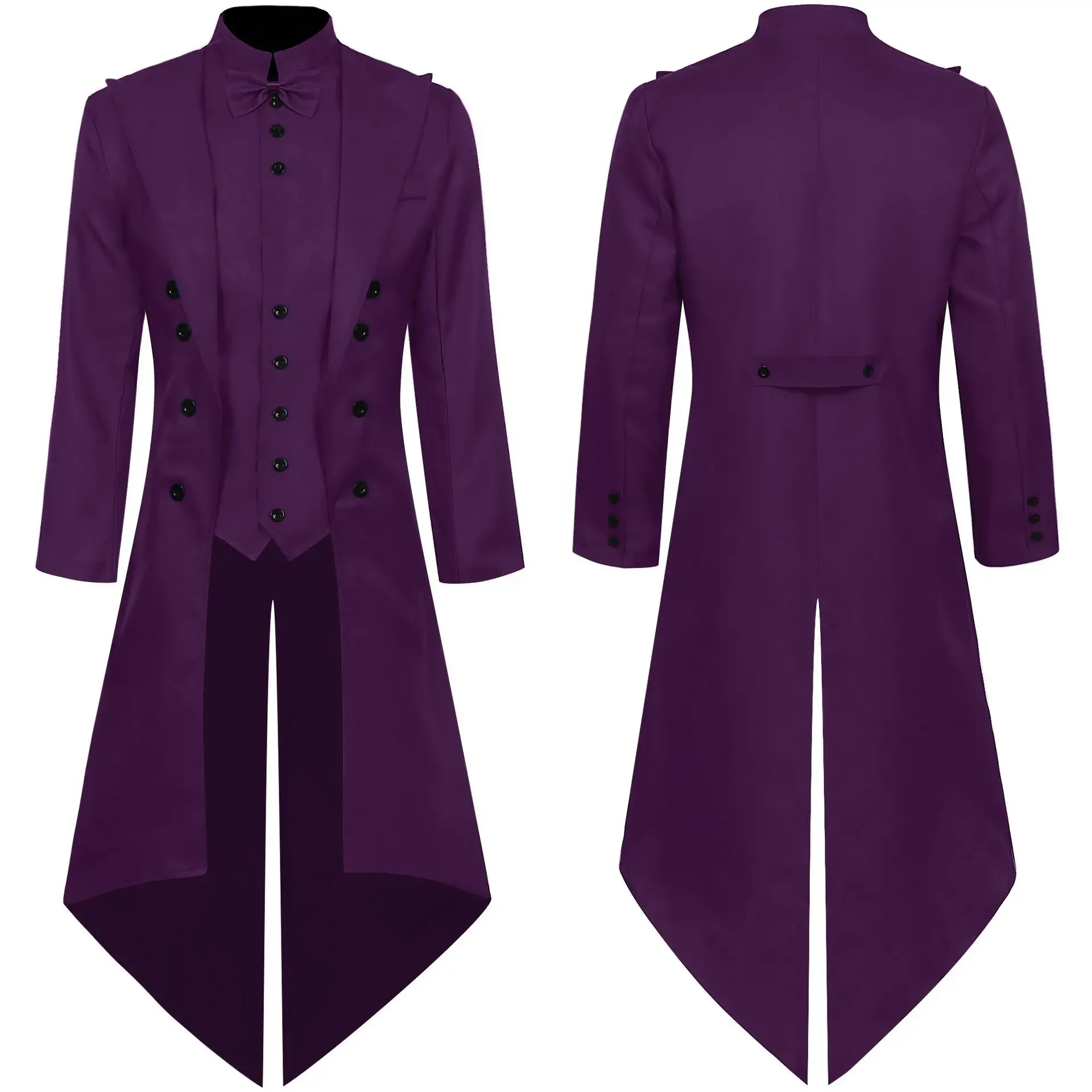 

2025.New Medieval Costume Men's Coat Prom Costume Performance ClothingNew Halloween Costume Long Gothic Jacket Cosplay