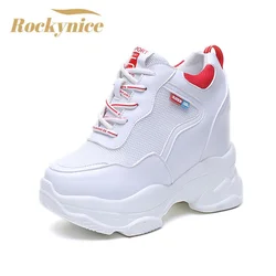 2022 scarpe bianche alla moda da donna Sneakers alte da donna stivaletti con plateau Basket Femme Chaussures Femmes scarpe con aumento dell'altezza