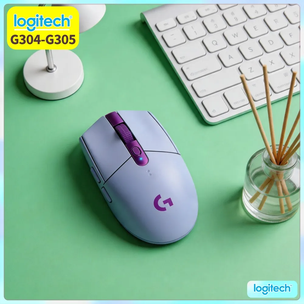 Logitech G305 LIGHTSPEED Mouse For Gaming, 12000 DPI HERO, 6 Programmable Buttons, 250H Battery, 99G, PC Mac Compatible