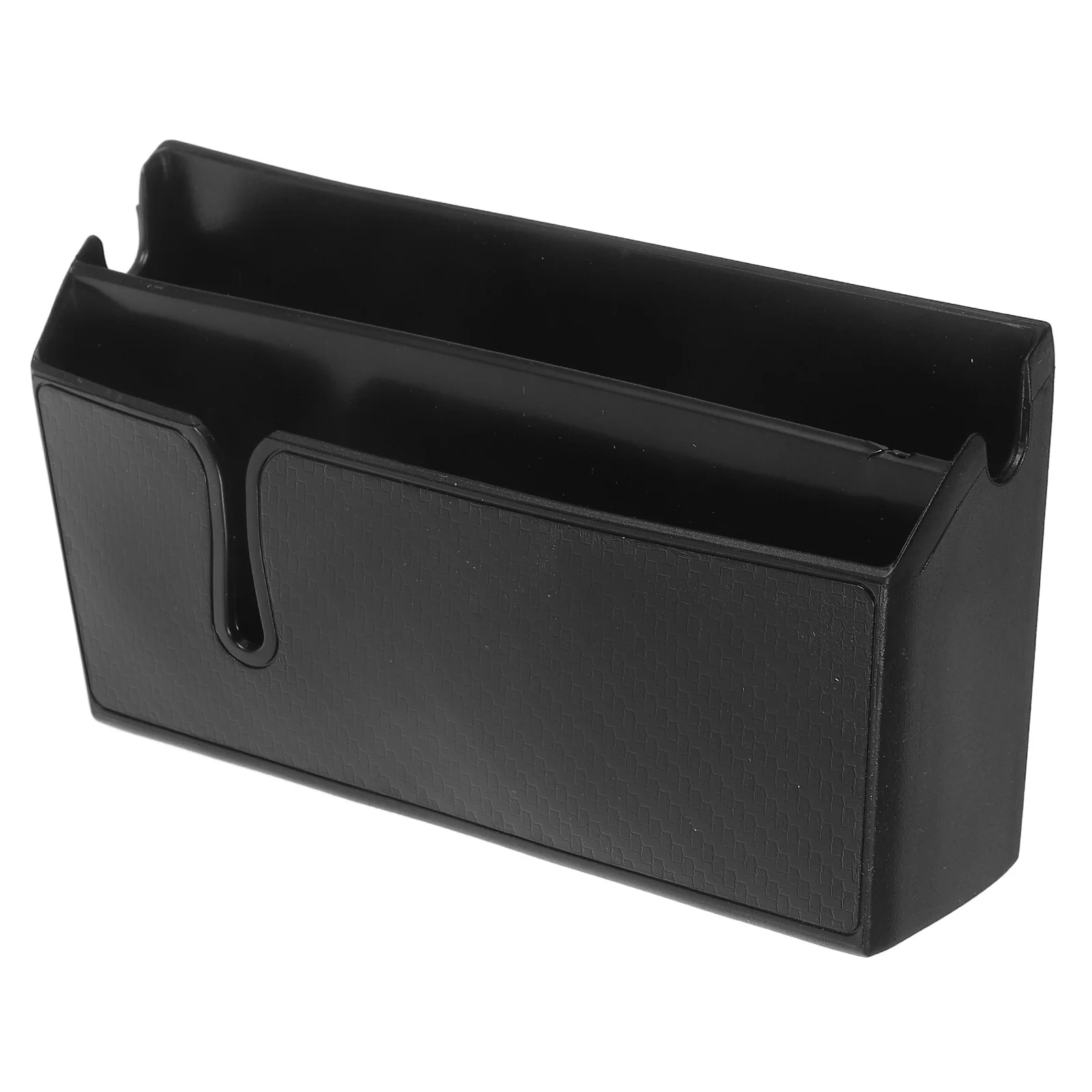 

Double Layer Car Organizer Self-Adhesive Dashboard Armrest Door Pocket Size L Black for Mobile Phone Cash Towels Storage