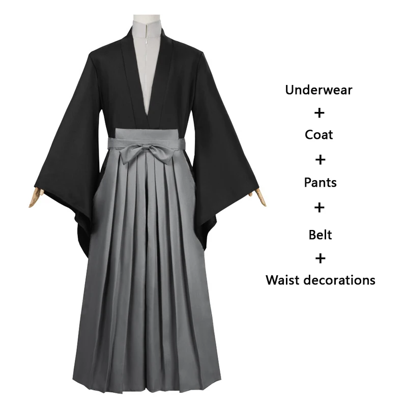 Yugi Tsukasa Cosplay Costume Jibaku Shounen Hanako-kun Anime Apparel Japanese Kendogi Kimono Halloween Costume Hat Wig Optional