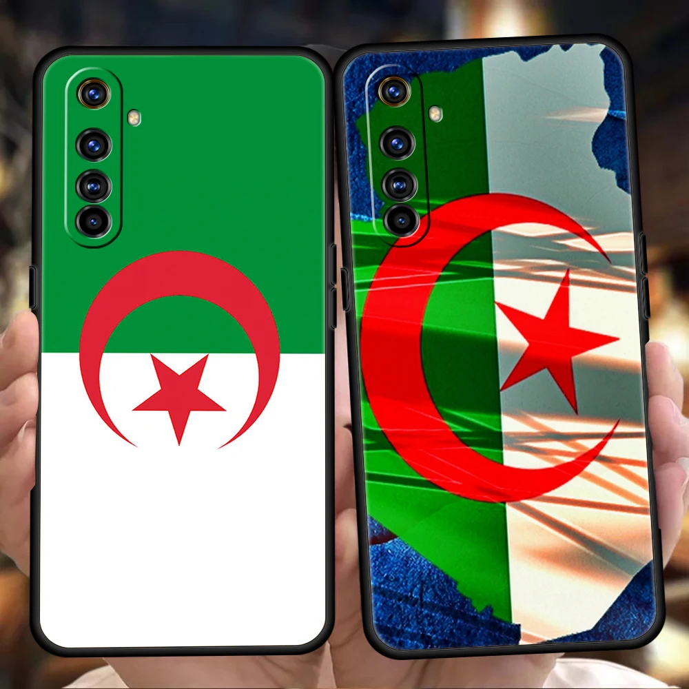 Algeria Flag Phone Case for Realme 8 9 Pro Plus 8i 9i 6 7 GT2 C21 C25 C3 C11 11 Pro 5G Plus Shockproof Silicone Shell Capas Bags