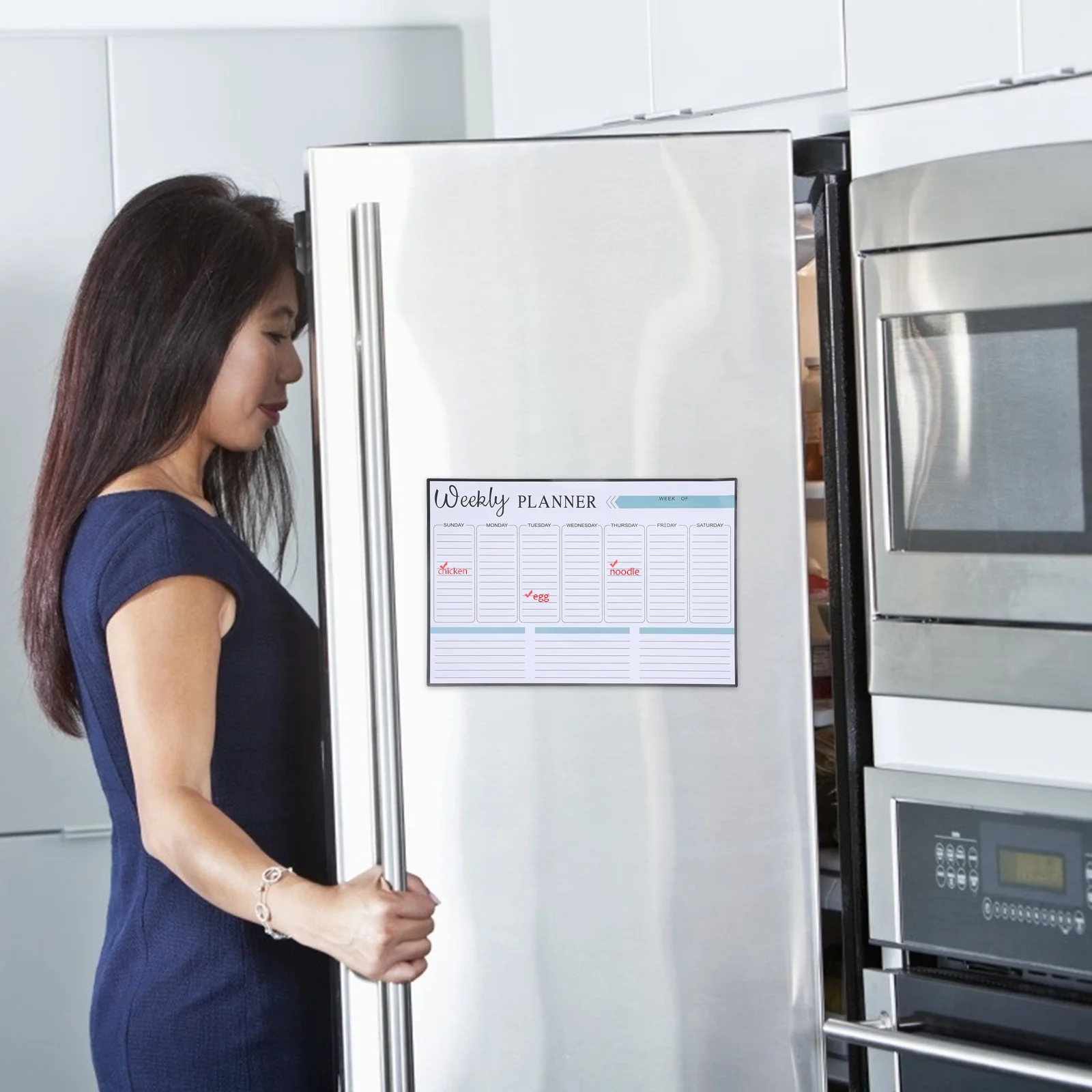 1 قطعة ملصق مخطط أسبوعي قابل للمسح لوحة رسائل مغناطيسية لجدول الأسرة وقوائم المهام ملصق الخطة المغناطيسية #5