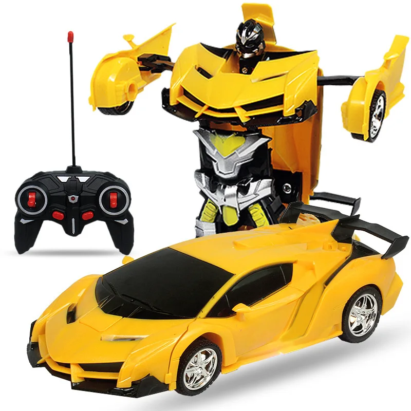 

Kids Remote Control Transform Car Robot Toy with Lights,2.4Ghz Model Racing Car One-Button Deformation Race Car Toy 4 5 Boys Toy
