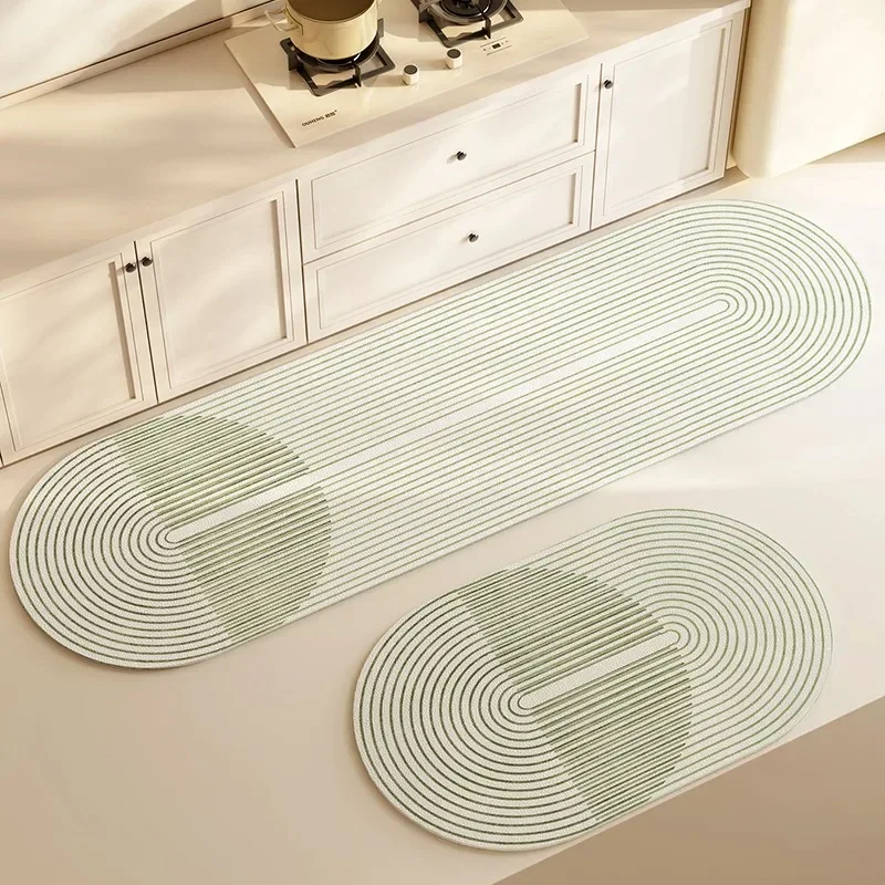 

Non-slip Kitchen Carpet, Absorbent PVC Foot Mat, Long Strip Floor Mats, Water-Absorbent, Quick Drying Area Rug, Soft Diatom Mud