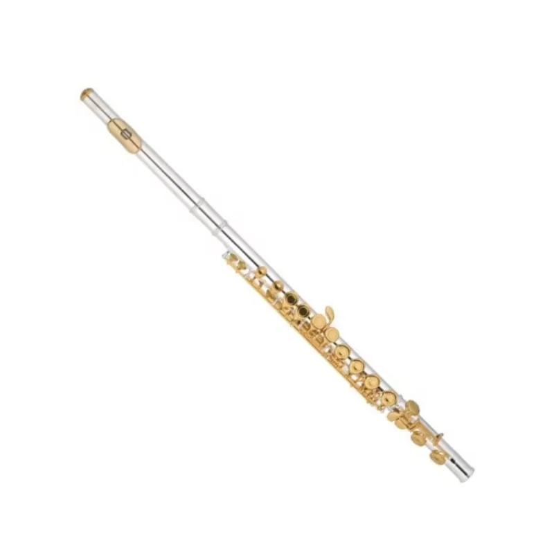 Professional C Tone Offset Closed Hole 16 Holes Flute Gold Plated Keys Siler Plated Flute