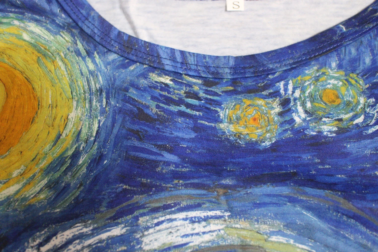 Van Gogh Starry Night Oil Printed Harajuku Vintage T Shirt Women Femme Free Shiping