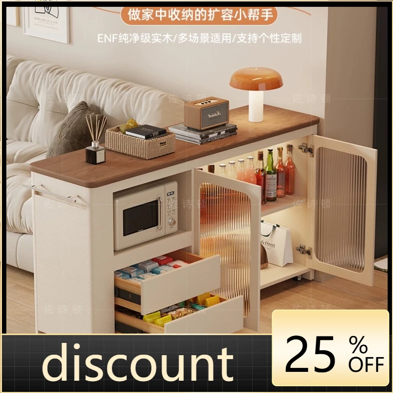 LH Multifunctional Household Light Luxury Cream Style Sofa Side Cabinet Wine Cabinet Partition
