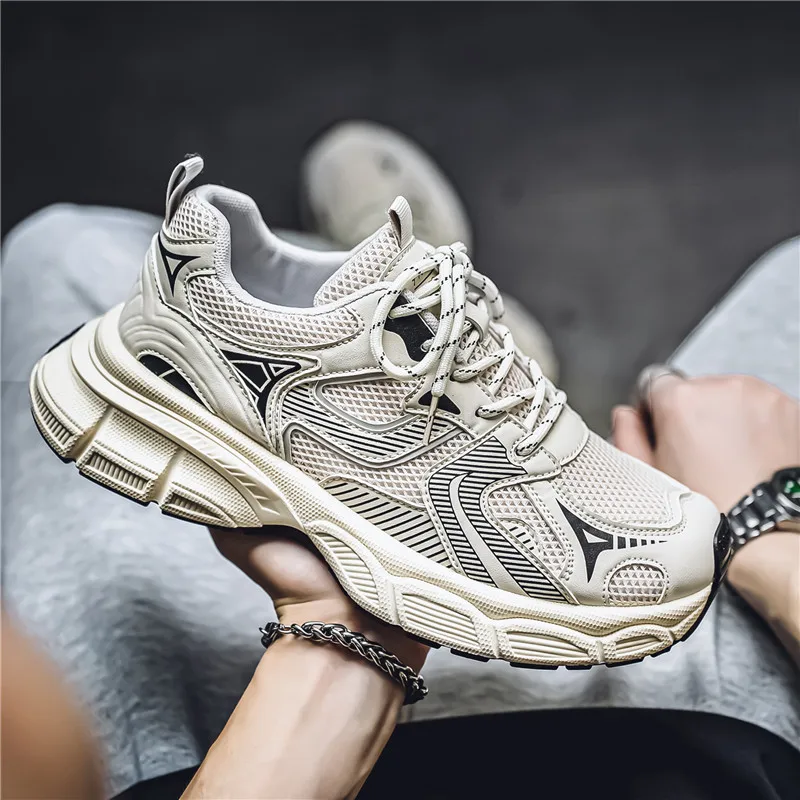 Zapatillas de deporte blancas para hombre, zapatos para caminar, zapatillas para correr, zapatos casuales para hombre, zapatos de Tenis de tamaño Normal