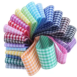 Scottish Tartan Ribbon Popular Clothing Accessories Handmade Decorative Packaging 5Yard per Lot 6mm, 9mm, 16mm, 25mm, 38mm T-06