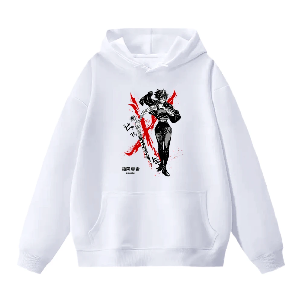 Jujutsu Kaisen Zenin Maki Anime Hoodies Harajuku Casual Men Women Fashion Sweatshirt Long Sleeves Fleece Comfortable Streetwear