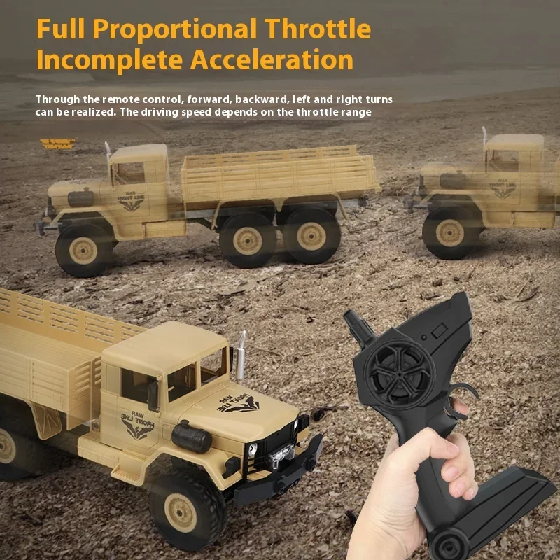 JJRC Explosion Simulation Thaad Six-wheeled Military Truck Model Children\'s Outdoor Off-road Toy Gift Remote Control Car Gift