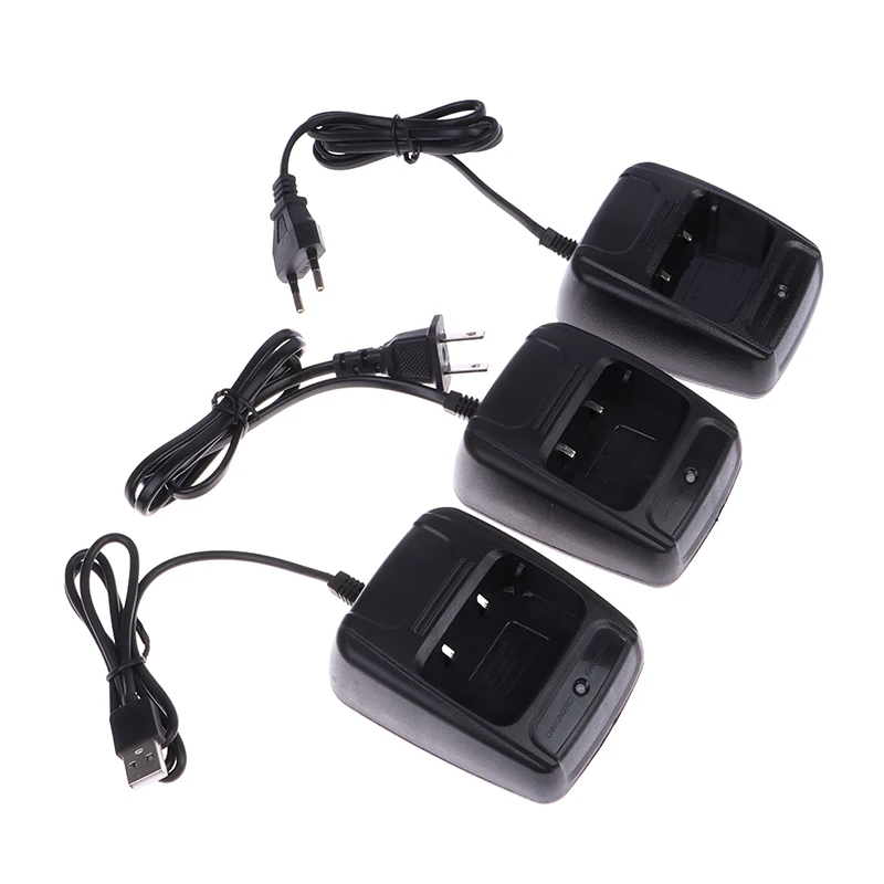 EU/Mỹ/Cổng USB Di Động Bộ Đàm Pin 2 Chiều Đài Phát Thanh Sạc Dành Cho Máy Bộ Đàm Baofeng BF-888s/666S