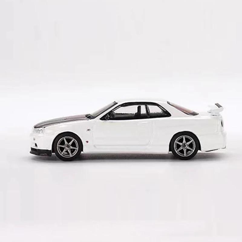 دييكاست الأصلي 1:64 مقياس GT-R (R34) سبيكة نموذج محاكاة الديكور الهوايات الهدايا التذكارية جمع عرض ثابت #2