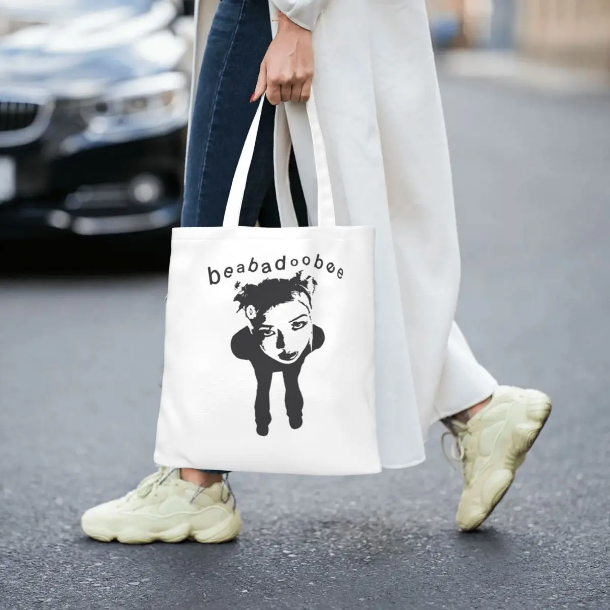 Beabadoobee Music Shopping Bags Canvas The Tote Bag Reusable for Women Shoulder Tote Travel Handbag