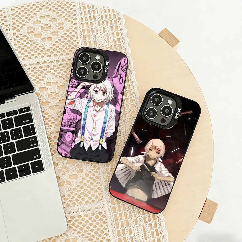 

J-Juuzou S-Suzuya Phone Case For iPhone 17,16,15,14,13,12,11 Plus,Pro Max,XS,Colored silver phone case