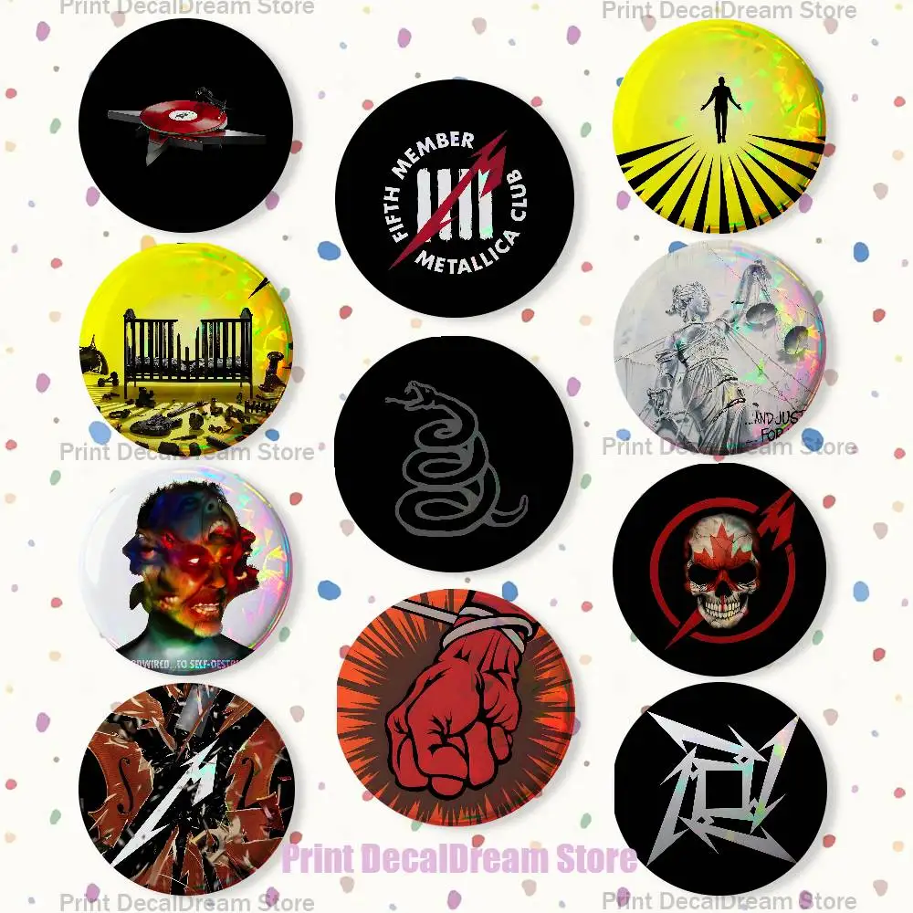 

Band 72-Seasons-M-Metallicas Enamel Pin Funny Cartoon Characters Badge Fashion Jewelry Accessories Round Snap-in Brooch Backpack