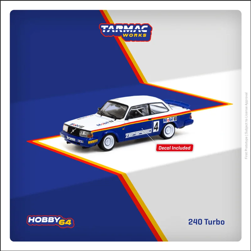 

**Предзаказ ** Tarmac Works 1:64 240 Turbo Malaysian Group A Championships 1987, литая под давлением модель автомобиля Winner