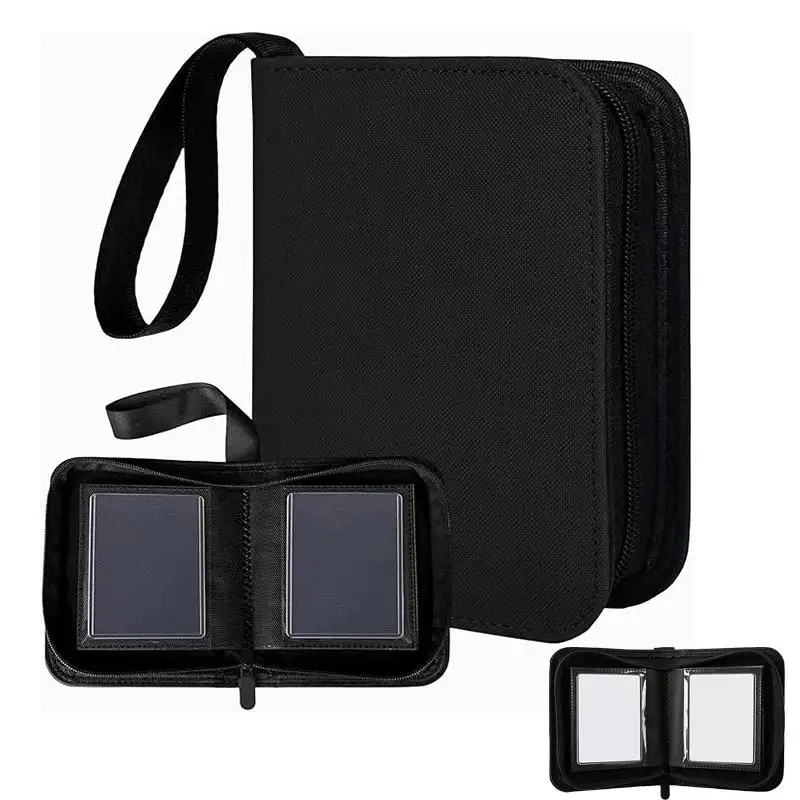 Waterproof PU Leather Side Load Zipper Card Binder 40 Slots Album For 3x4 TCG Game Sport Cards Storage Bag view 2