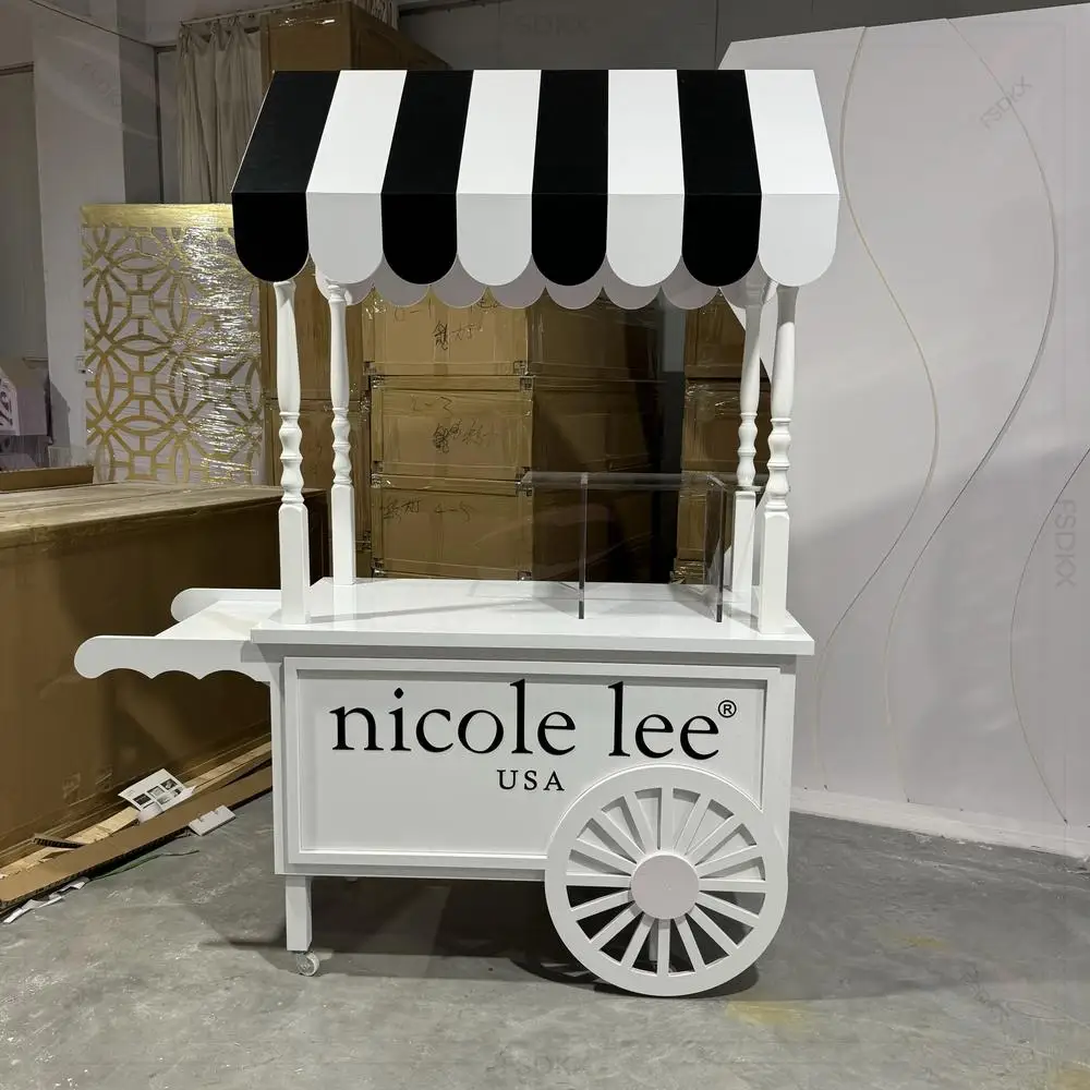 

2025 FSDKX New Design Modern Birthday Party Candy Cart Wheels Reusable Style