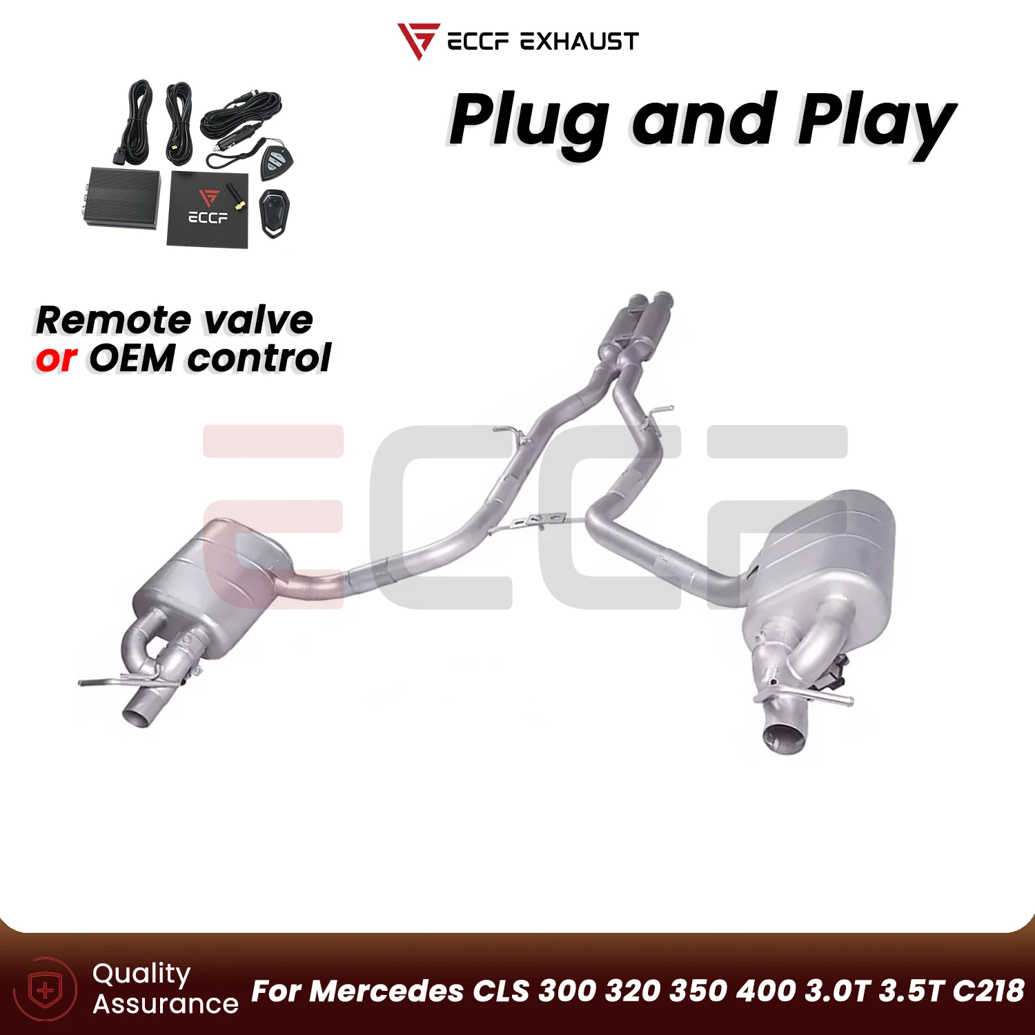 Sporty Stainless steel Catback Exhaust FOR Mercedes CLS 300 320 350 400 3.0T 3.5T C218 Aggressive Exhaust Sound Plug and Play