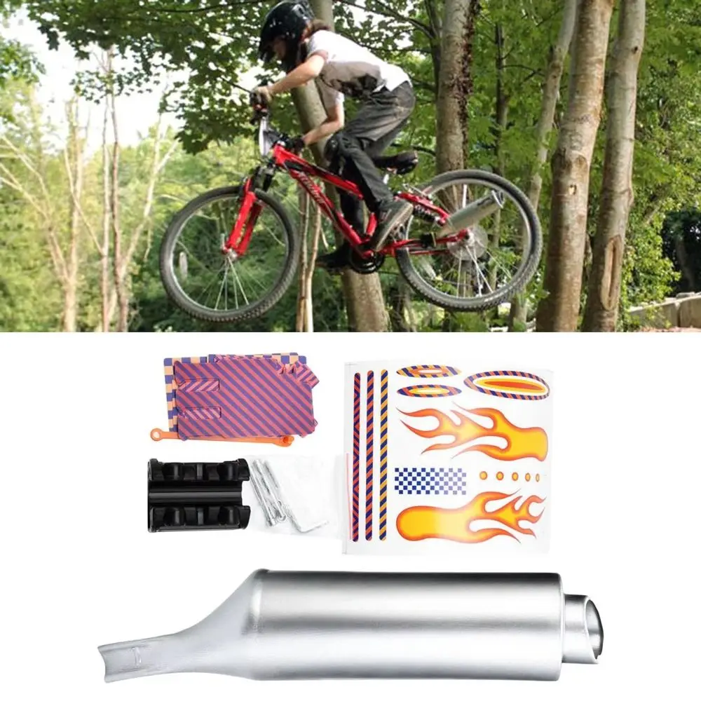 Cool Plastic Paper Bicycle Exhaust Sound-System Multicolor 35CM Motorcycle Noise Maker Cycling Bike Exhaust with Sound Effect