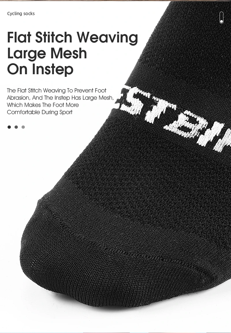 WEST BIKING Reflektierende Fahrradsocken für Männer und Frauen Schnelltrocknende Sportsocken Atmungsaktive Lauf- und Fahrradausrüstung EU-Größe 37-43 – Detail 13