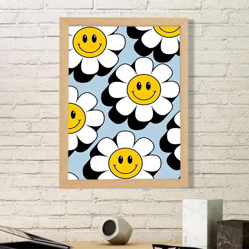 

Cute Room Decor Fashion Smile Pattern Wall Decoration for Home Decore With Free Shipping Decorative Paintings Canvas Poster Art