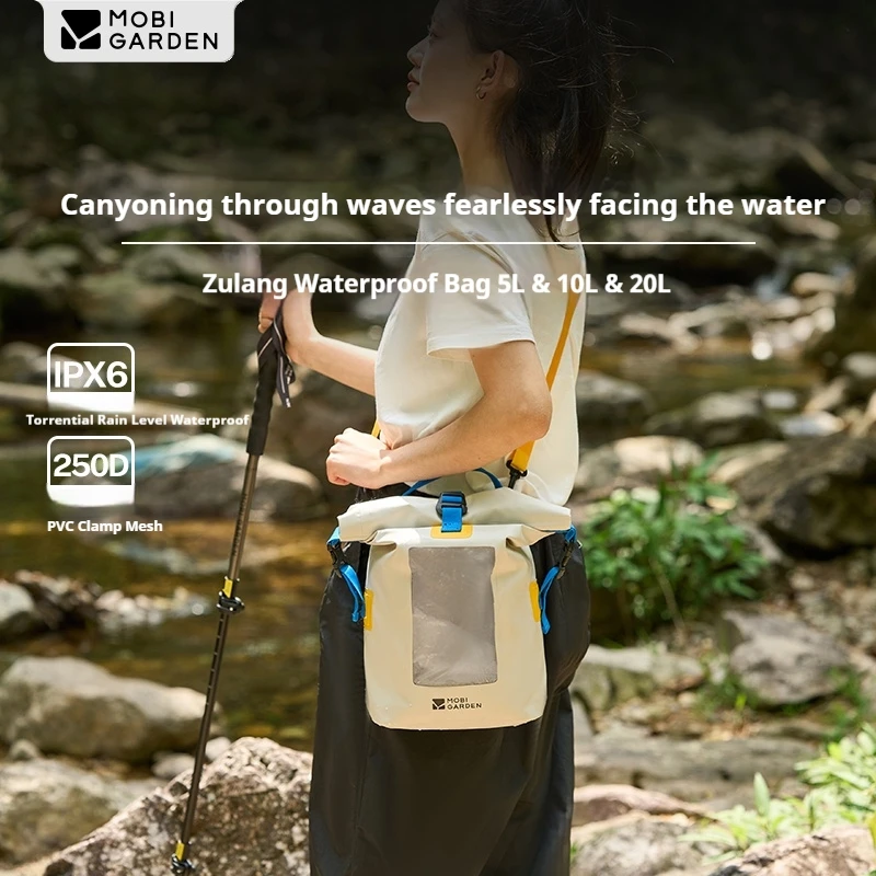 

MOBI GARDEN Открытый IPX6 Тяжелая непромокаемая сумка с отделением для сухой и влажной воды Рюкзак через плечо Водонепроницаемая непроницаемая сумка