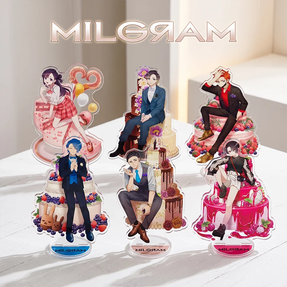 Anime MILGRAM Mikoto Haruka 15CM Cute Anime Acrylic Stand Keychain Anime Character Cosplay Desk Decor Halloween Gifts