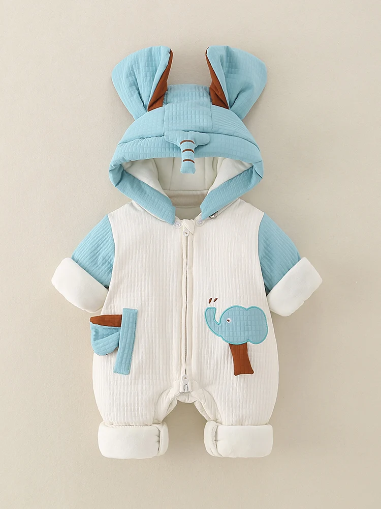 

Костюм Thiened Fce для малышей на осень-зиму, мультяшный, для улицы, в корейском стиле, приталенный, с длинными рукавами, на молнии