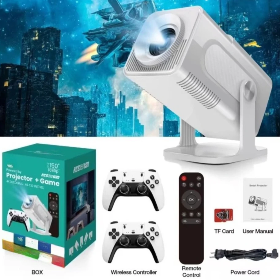 

Зеленый игровой проектор 4K, беспроводная связь сверхвысокого разрешения, поддержка больших игр, больше шелковистых