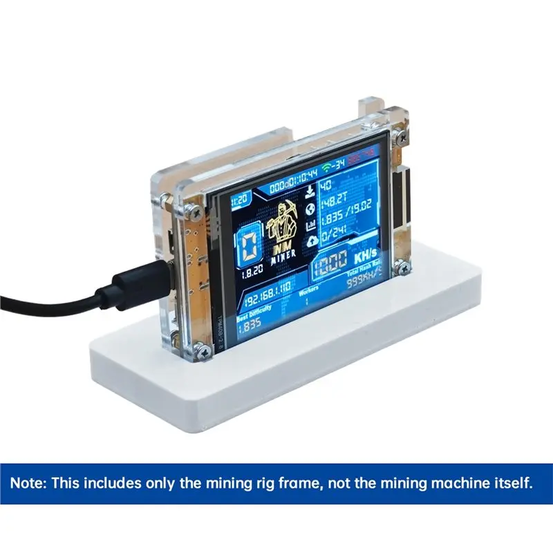 A01E-Nmminer 2.8 Inch 1 Slots Base Bracket For Nerdminer+ Bitcoin Crypto Solo Lottery Miner 1 Slots Stand