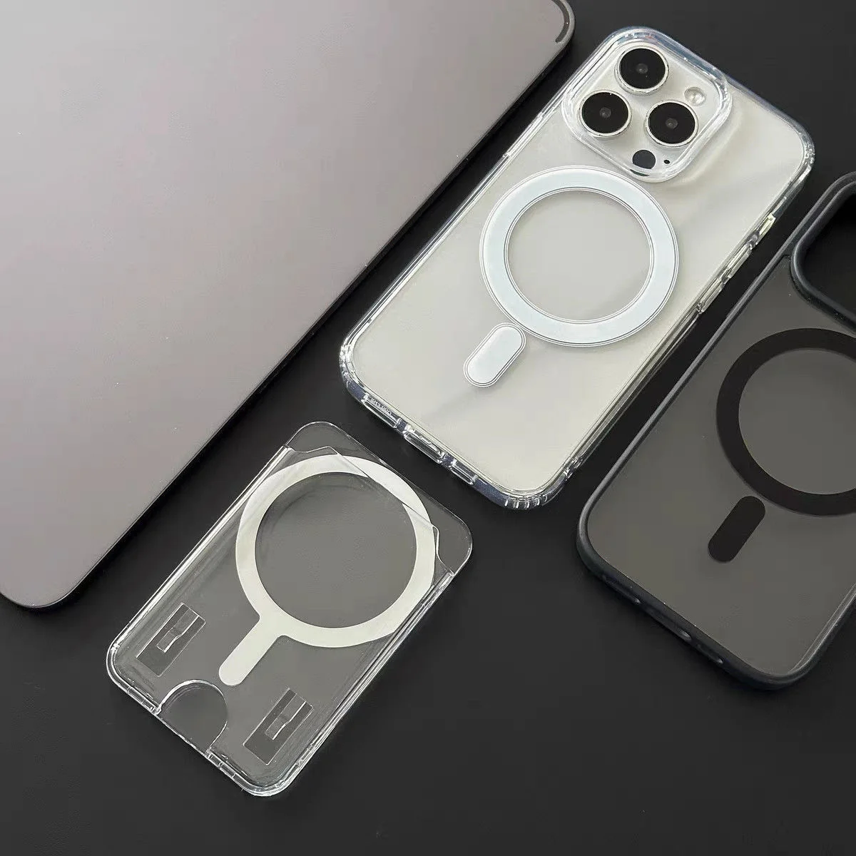 Transparent Acrylic Magnetic Wallet Card Holder with Photo Pocket Compatible with Magsafe, Suitable for iPhone 17 16 15 14 13 12 11 Pro Max Plus Air Phone Case Accessories image 3