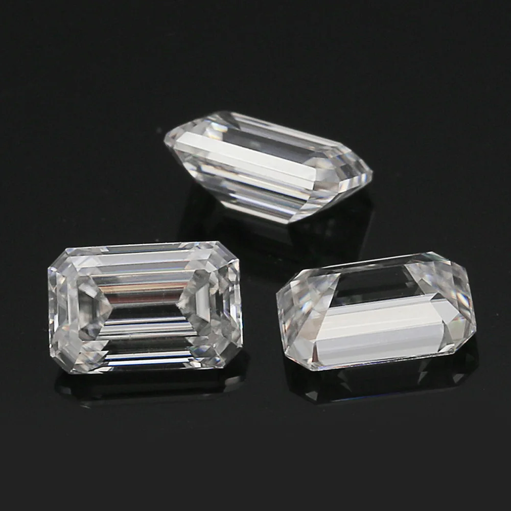 4mm*6mm Emerald Cut Moissanite Loose Gemstone D Color Moissanite with GRA Certificate