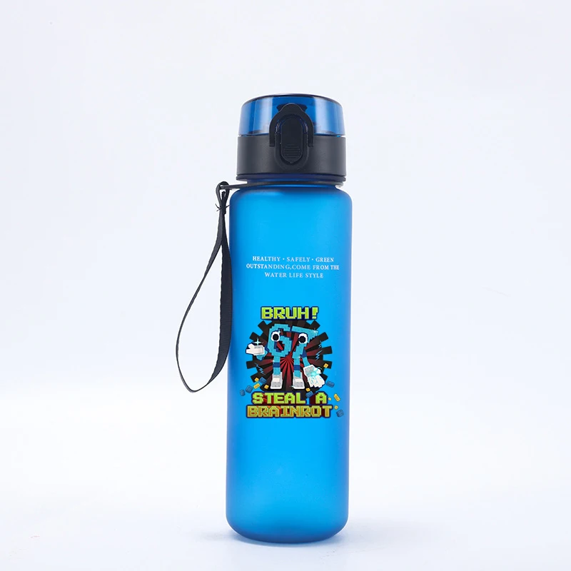 Botella de agua deportiva de 650ML Ruba A Brainrot 67, tazas reutilizables portátiles a prueba de fugas motivacionales, jarras de gimnasio para viajes al aire libre