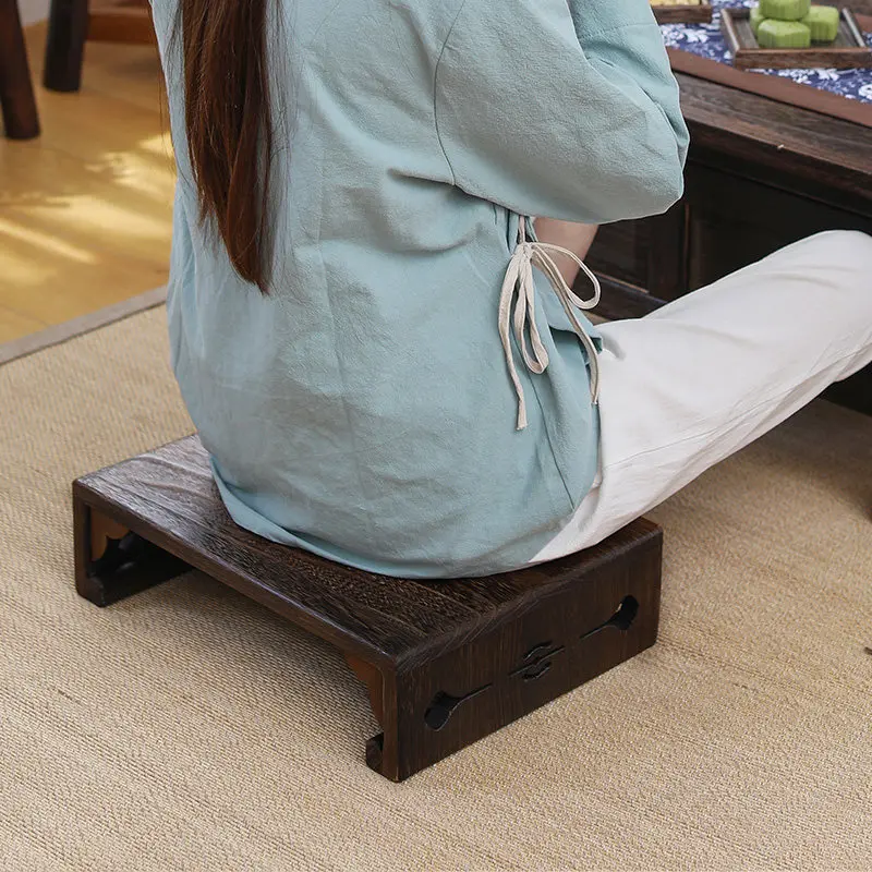 Solid wood bay window small table bedroom household tea kang tatami tea table Japanese style sitting low mini