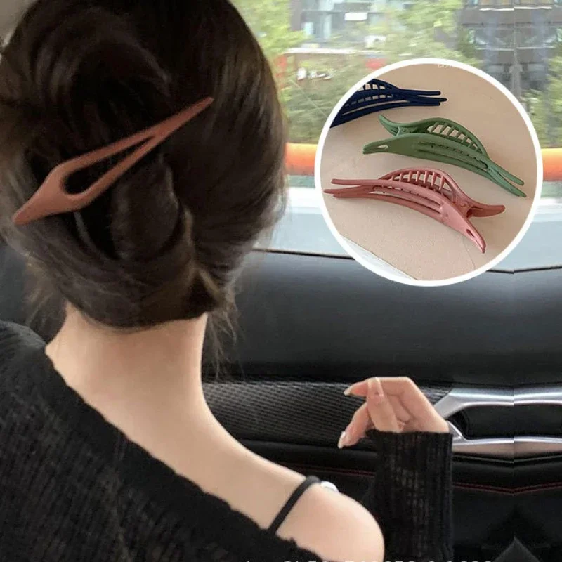 New Simple Matte Duckbill Hair Claw Clip Solid Color Hair Clips Hair Accessories for Women Colorful Hairpins Ponytail Headwear