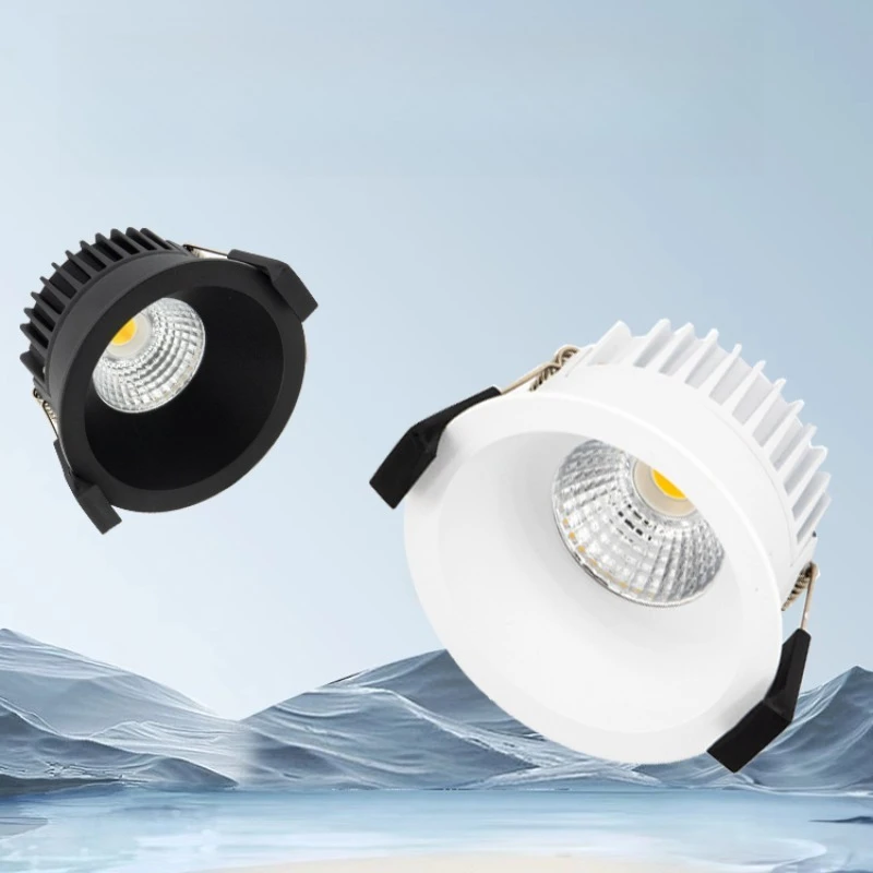 Downlight indoor modern IP44 high color rendering index dimmable flicker-free embedded ceiling light