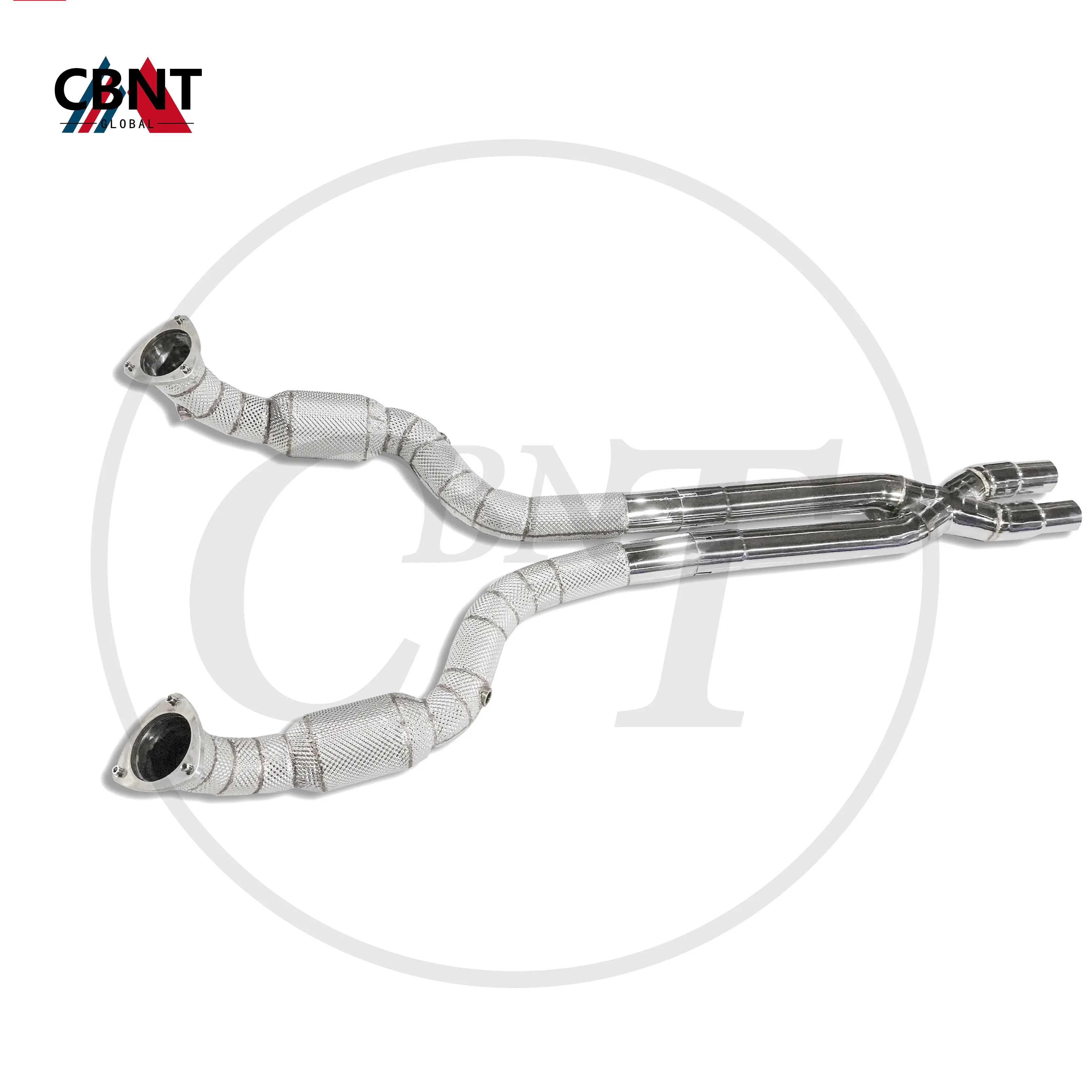 

CBNT for Maserati Quattroporte GT 4.7L Exhaust-Pipe Catted/Catless Downpipe with Heat Shield Tuning Exhaust-headers System