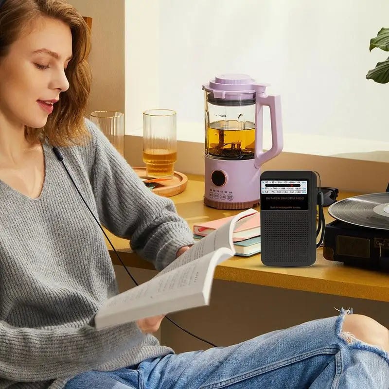 راديو محمول للتخييم راديو صغير يعمل بالبطارية أداة تنبيه الطقس المريحة ملحقات البقاء على قيد الحياة للمشي والتسلق