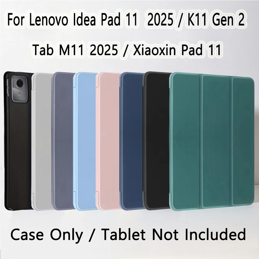 

For Lenovo Idea Tab 11 2025 / K11 Gen 2 / Xiaoxin Pad 11 2025 / Tab M11 2025 Magnetic Flip Stand Smart Cover Soft Silicone Case
