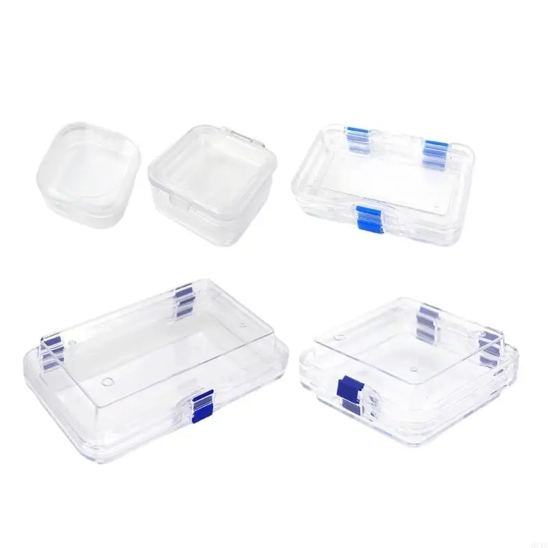 

91AF Универсальный прозрачный подарочный упаковочный футляр для ювелирных изделий и ценных вещей с прочной застежкой из