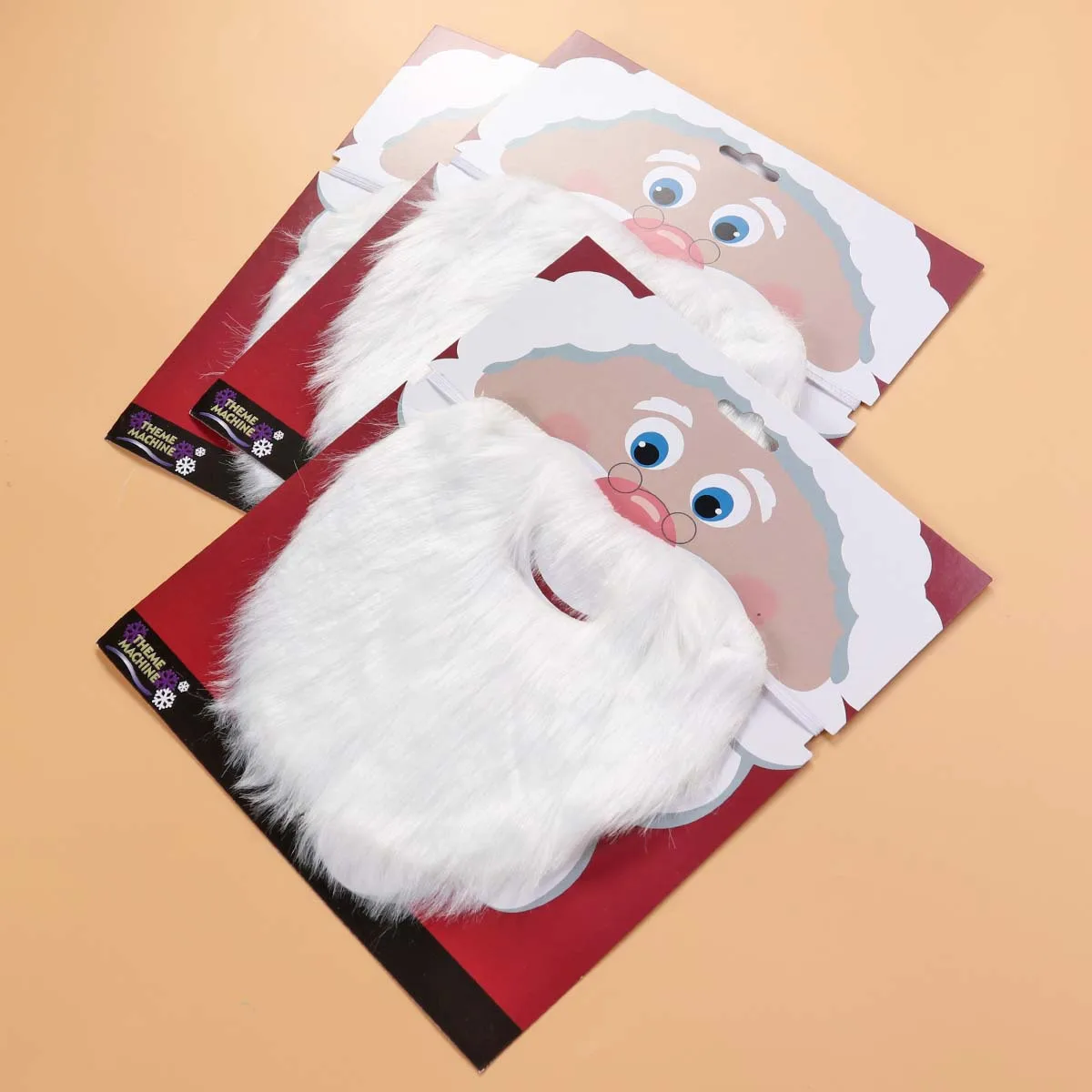 3 pçs branco papai noel barba natal cosplay bigode facial barba festa festival decoração festival mostrar adereços