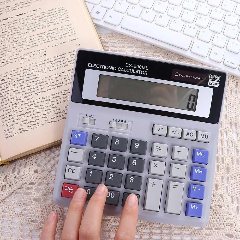 Calculator Big Buttons School Stationery Large Button Calculator 12 Digits Calculator Electronic Calculator Function Calculator