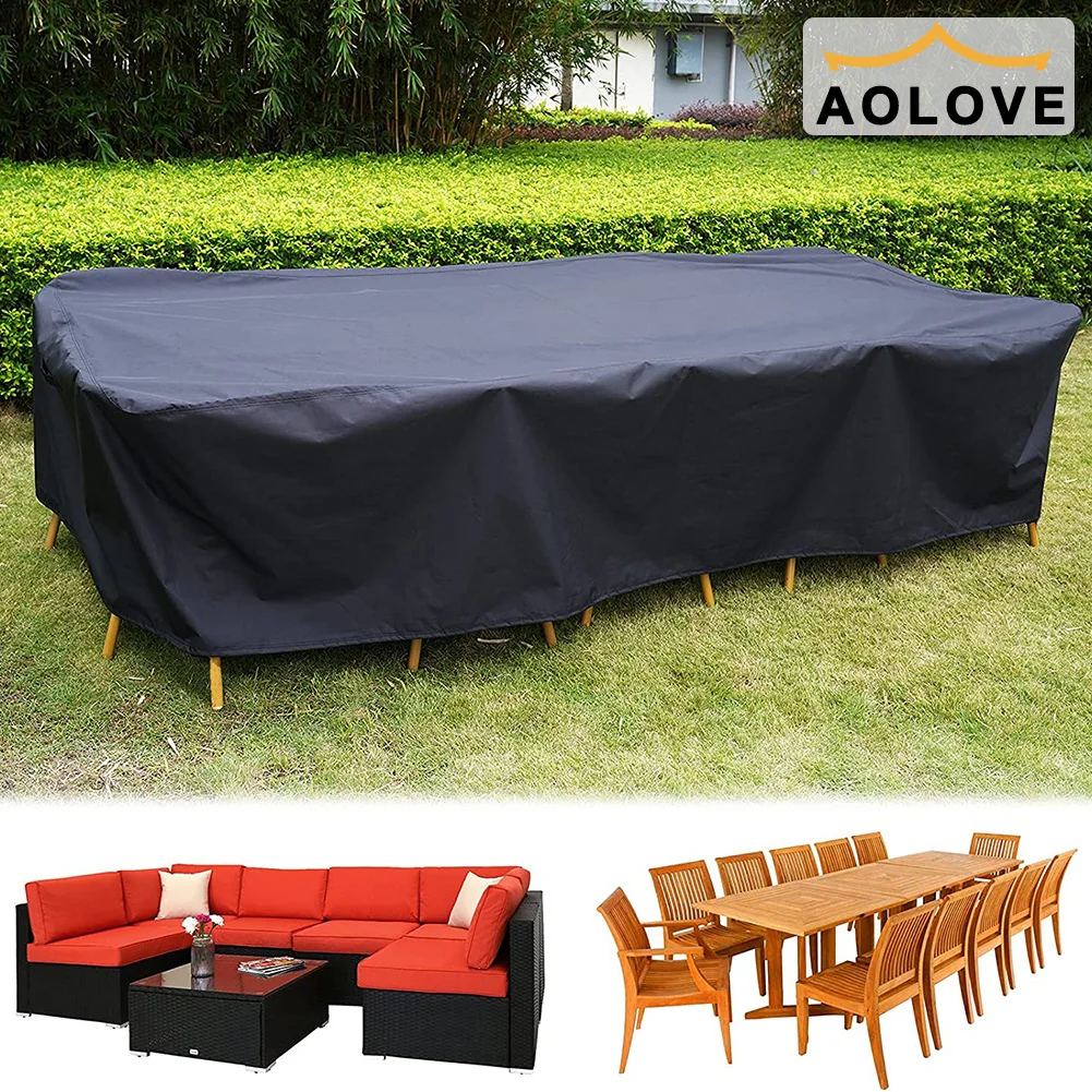 Outdoor Furniture Covers Waterproof Rain Snow Dust Wind-Proof Anti-UV Oxford Fabric Garden Lawn Patio Furniture Set Cover