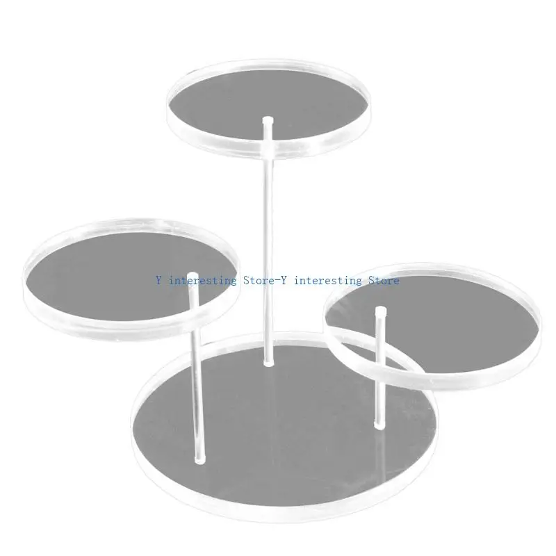 

896A Acrylic Jewelry Display Stand Multilayer Cake Dessert Rack Ring Necklace Holder for Home Bedroom Shopping Mall Storage