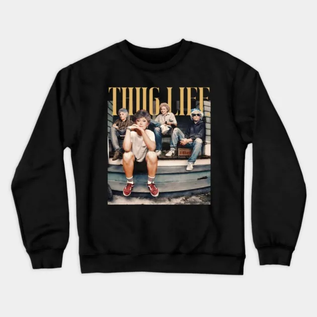 

Осенне-зимний стиль Pop - Культура - Толстовка с краями, детское изображение «THUG LIFE» с графикой для модного и крутого образа