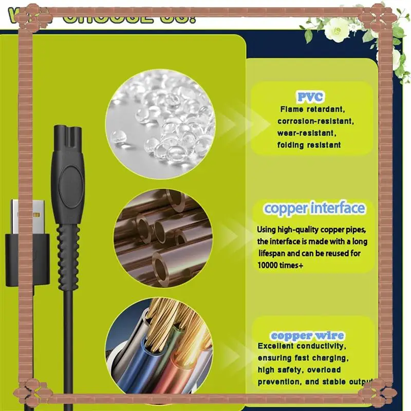 

24-Hour Delivery 20Pcs 5V 1A USB Shaver Charger Cord For QP2724 QP2834 QP1924 MG9520 Electric Shaver Trimmer Charger Cab